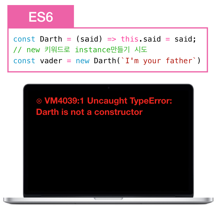 Arrow Function Constructor Error